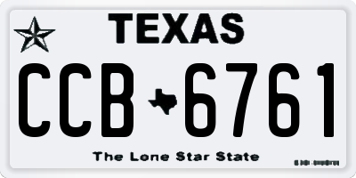 TX license plate CCB6761