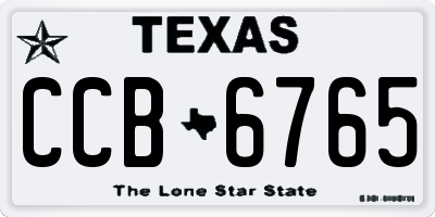 TX license plate CCB6765