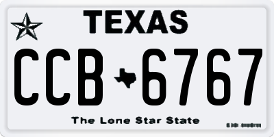 TX license plate CCB6767