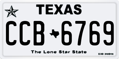 TX license plate CCB6769