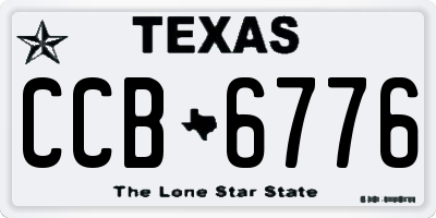 TX license plate CCB6776