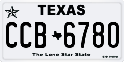 TX license plate CCB6780