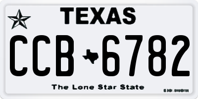 TX license plate CCB6782