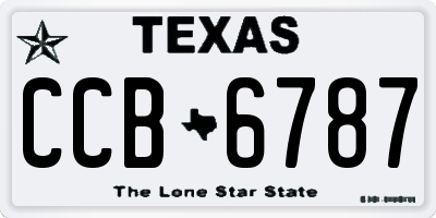 TX license plate CCB6787