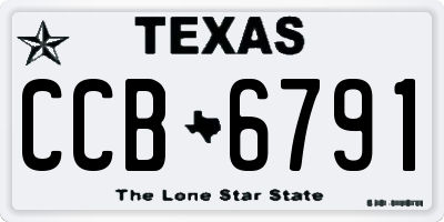 TX license plate CCB6791