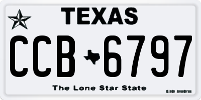 TX license plate CCB6797
