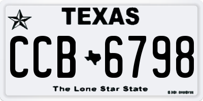 TX license plate CCB6798