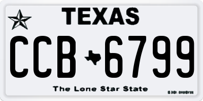 TX license plate CCB6799
