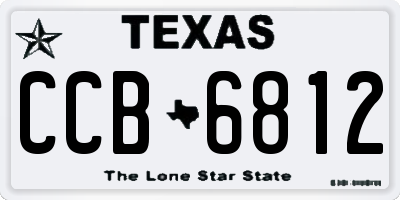 TX license plate CCB6812