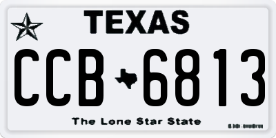 TX license plate CCB6813