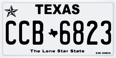 TX license plate CCB6823