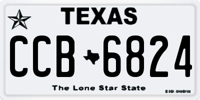 TX license plate CCB6824