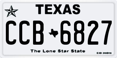 TX license plate CCB6827