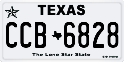 TX license plate CCB6828
