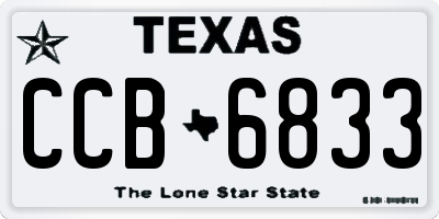 TX license plate CCB6833