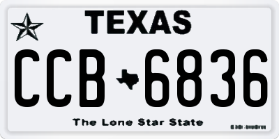 TX license plate CCB6836