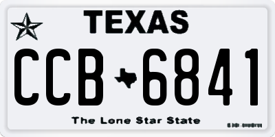 TX license plate CCB6841