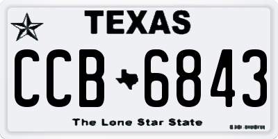 TX license plate CCB6843