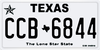 TX license plate CCB6844