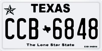 TX license plate CCB6848
