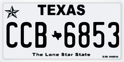 TX license plate CCB6853