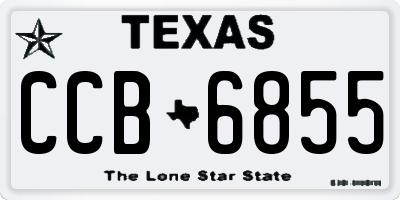 TX license plate CCB6855