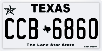 TX license plate CCB6860