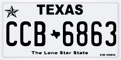 TX license plate CCB6863