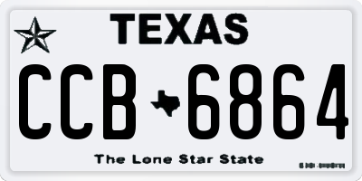 TX license plate CCB6864