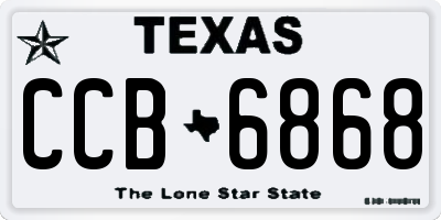 TX license plate CCB6868