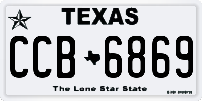 TX license plate CCB6869