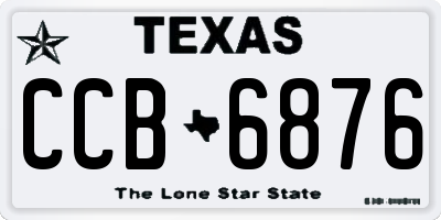 TX license plate CCB6876