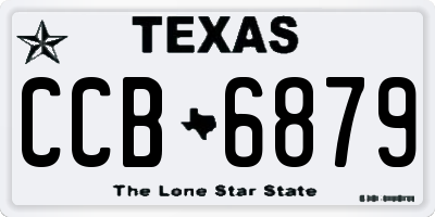 TX license plate CCB6879