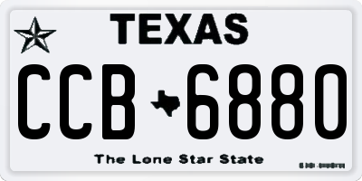 TX license plate CCB6880