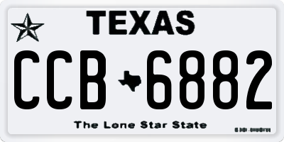 TX license plate CCB6882