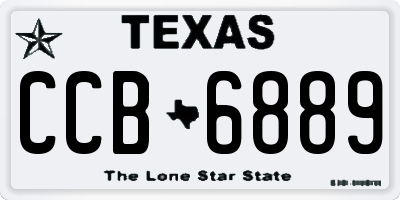 TX license plate CCB6889
