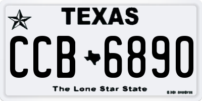 TX license plate CCB6890