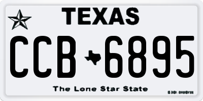 TX license plate CCB6895