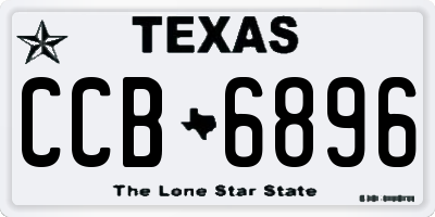 TX license plate CCB6896