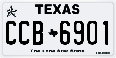 TX license plate CCB6901