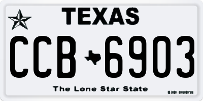 TX license plate CCB6903