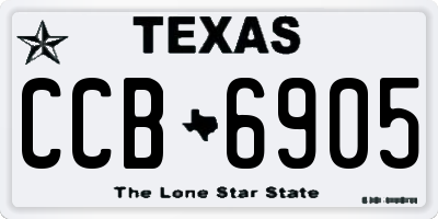 TX license plate CCB6905