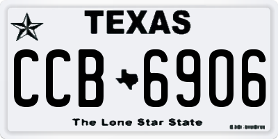 TX license plate CCB6906