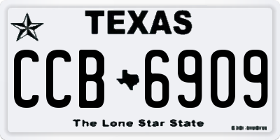 TX license plate CCB6909