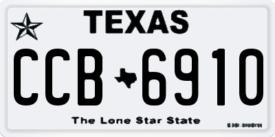 TX license plate CCB6910