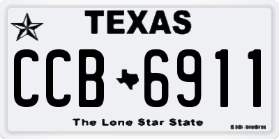 TX license plate CCB6911