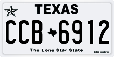 TX license plate CCB6912