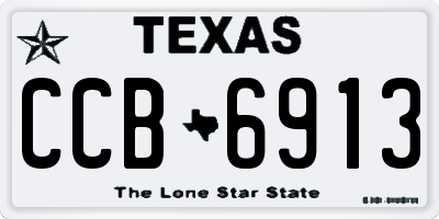 TX license plate CCB6913