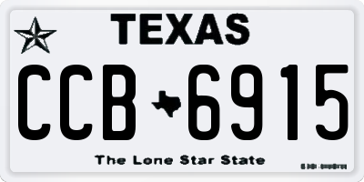 TX license plate CCB6915