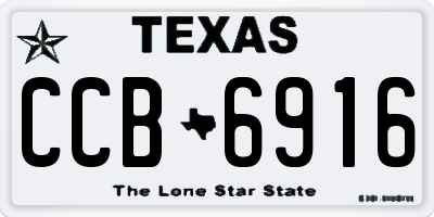 TX license plate CCB6916